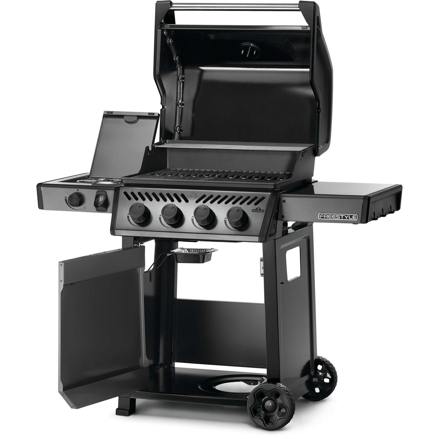 Freestyle 425 Built In Propane Gas Grill with Range Side Burner in Graphite Grey