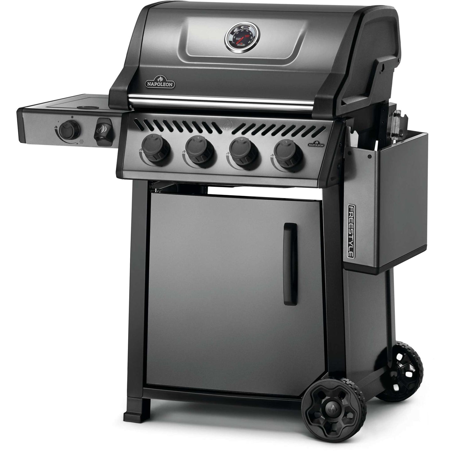 Freestyle 425 Built In Propane Gas Grill with Range Side Burner in Graphite Grey