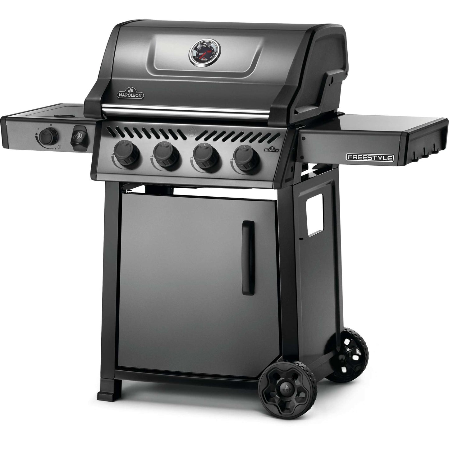 Freestyle 425 Built In Propane Gas Grill with Range Side Burner in Graphite Grey