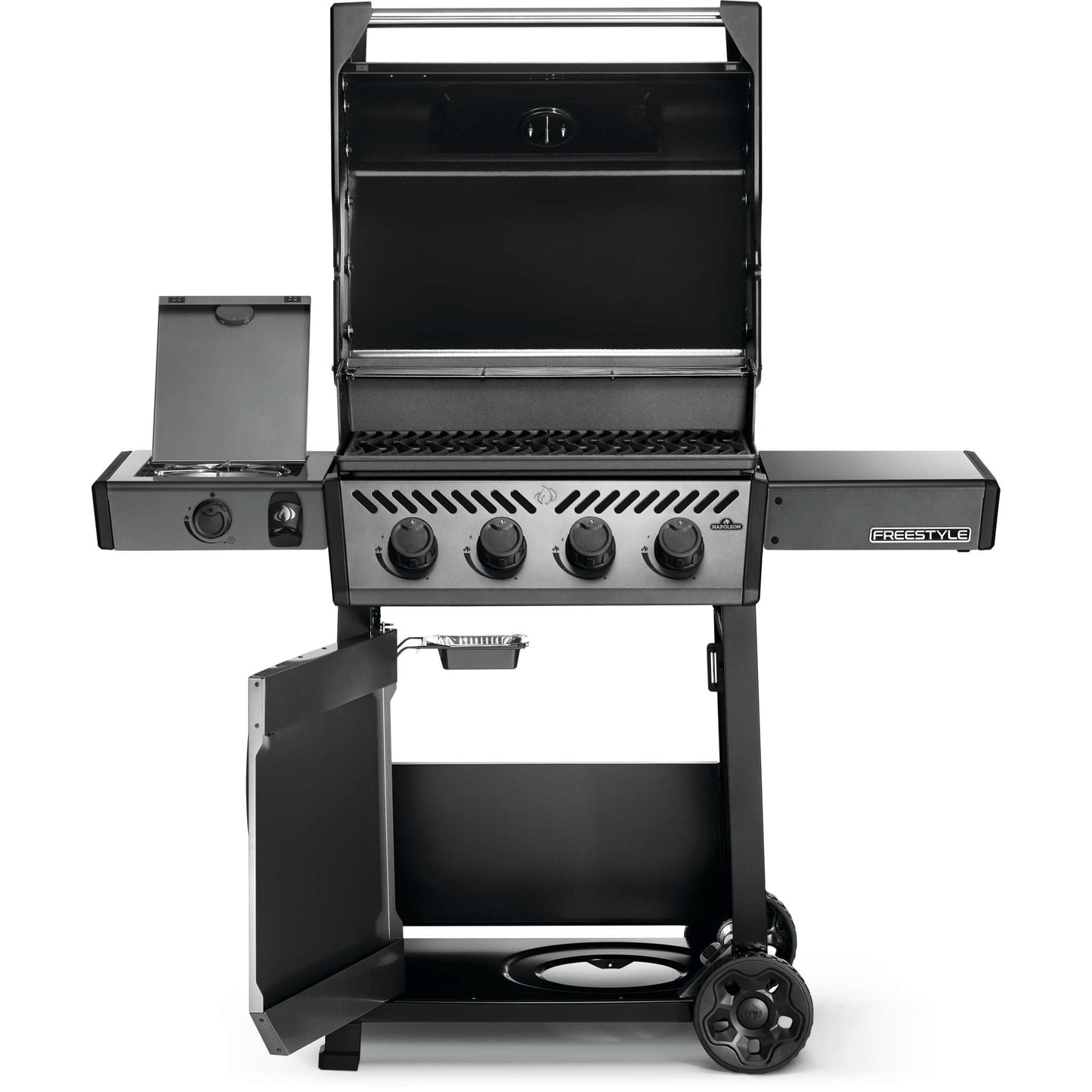 Freestyle 425 Built In Propane Gas Grill with Range Side Burner in Graphite Grey