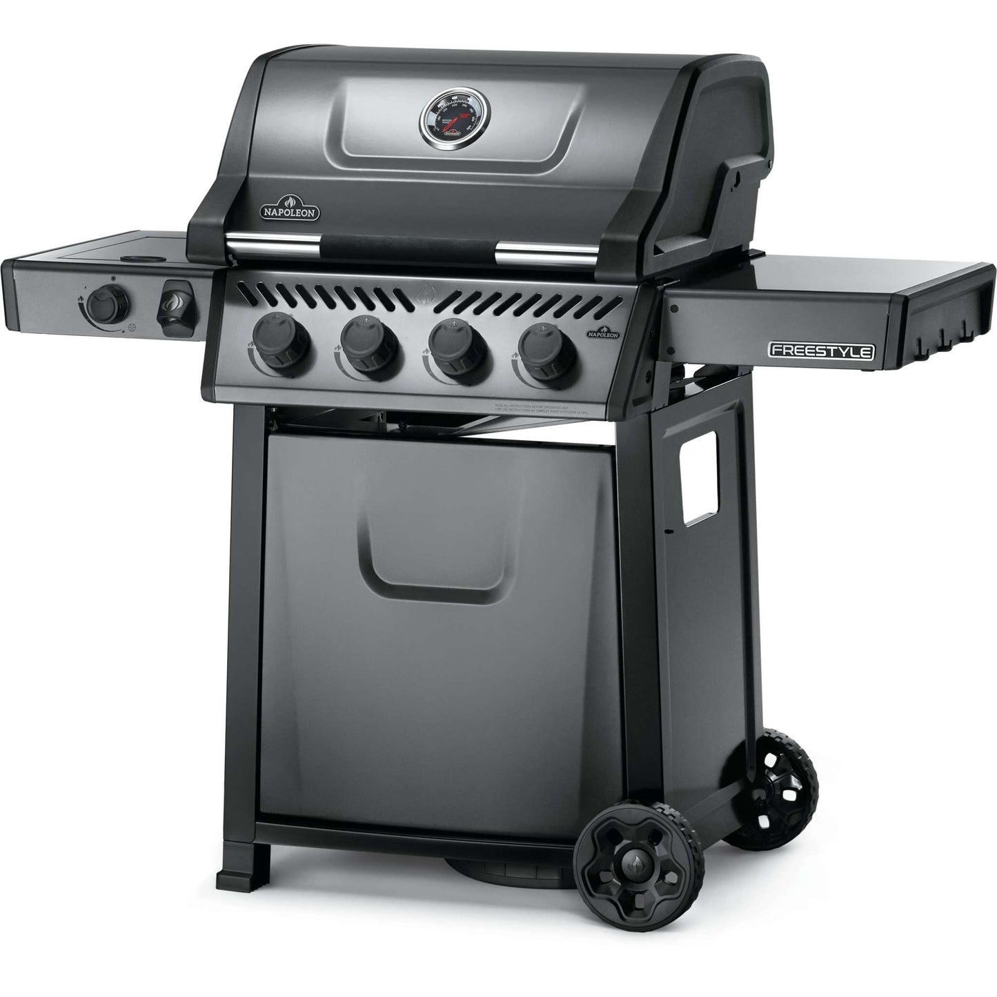 Freestyle 425 Built In Gas Grill with Range Side Burner in Graphite Grey