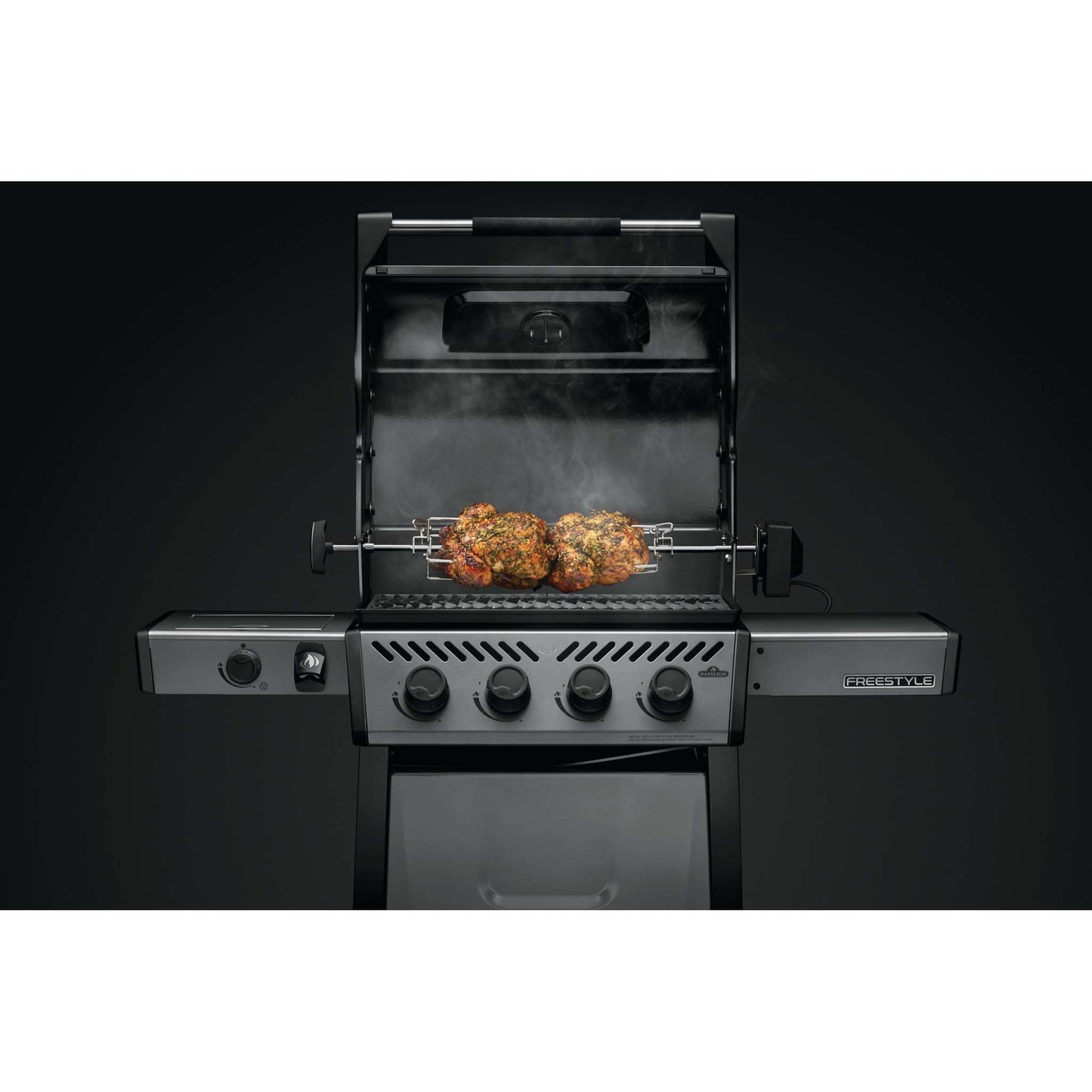 Freestyle 425 Built In Propane Gas Grill with Range Side Burner in Graphite Grey