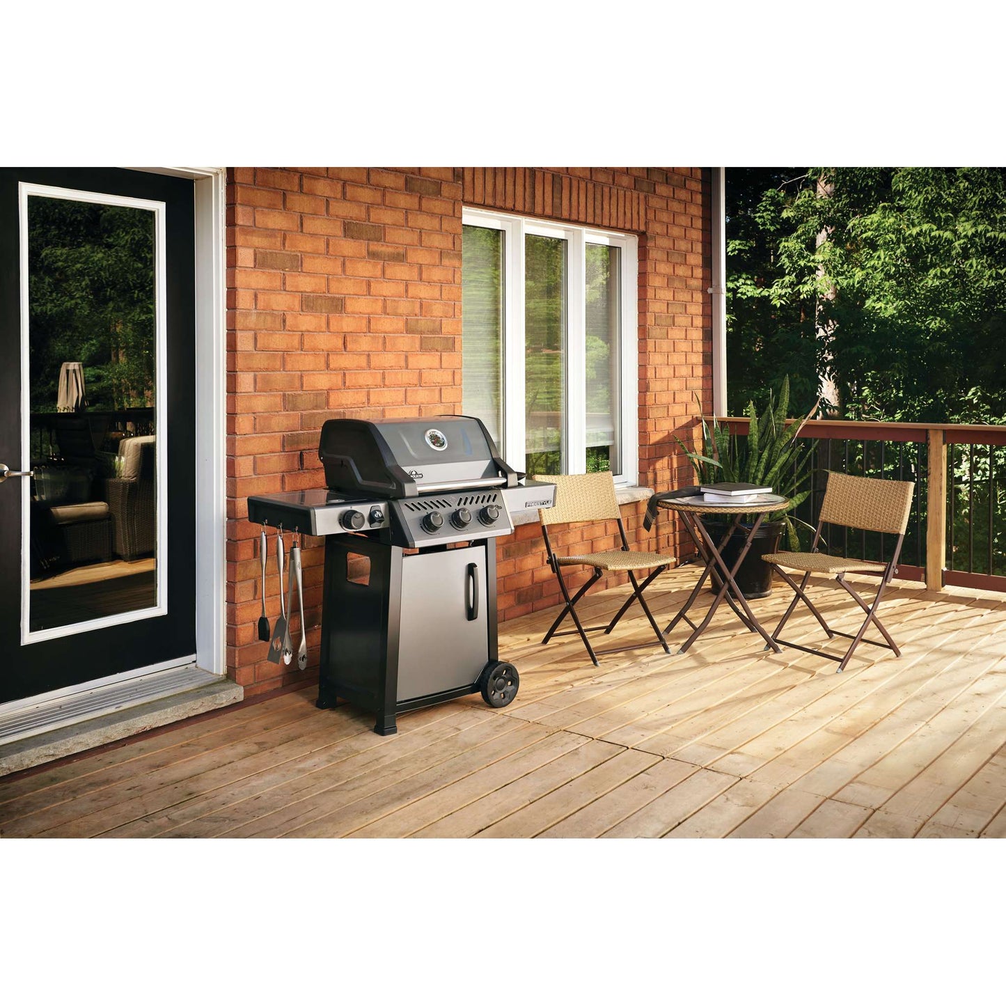 Freestyle 365 Propane Gas Grill with Range Side Burner in Graphite Grey