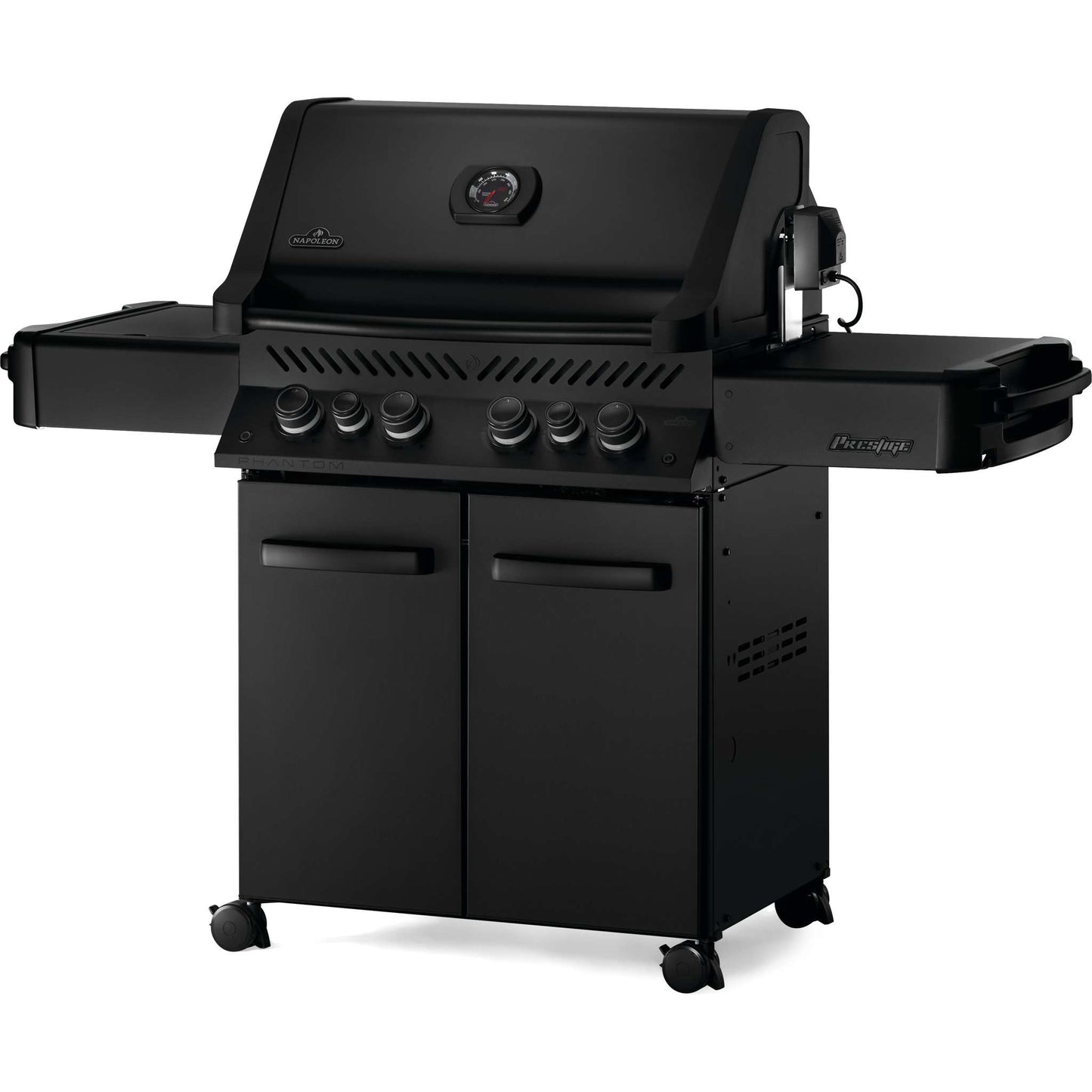 PHANTOM Prestige 500 RSIB Gas Grill with Infrared Side and Rear Burners in Silky Matte Black (No Stainless Steel Accents)