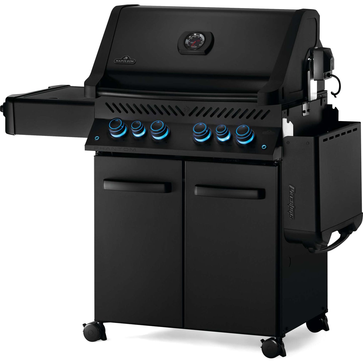 PHANTOM Prestige 500 RSIB Gas Grill with Infrared Side and Rear Burners in Silky Matte Black (No Stainless Steel Accents)