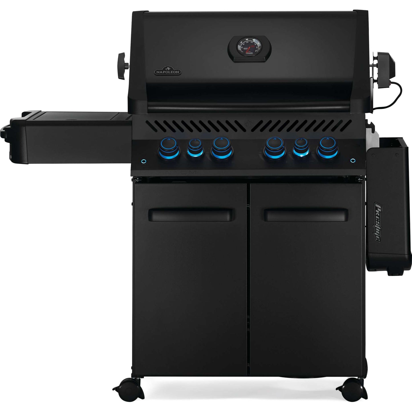 PHANTOM Prestige 500 RSIB Gas Grill with Infrared Side and Rear Burners in Silky Matte Black (No Stainless Steel Accents)