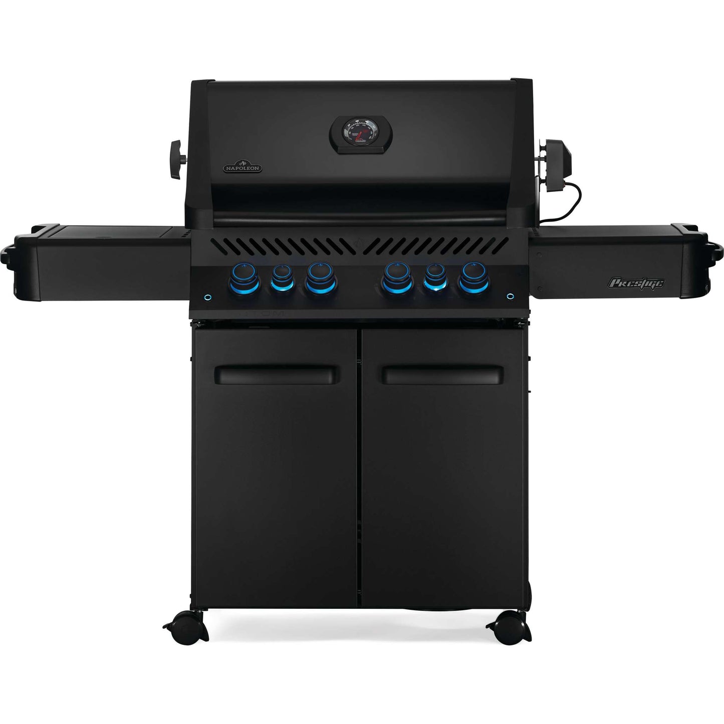 PHANTOM Prestige 500 RSIB Gas Grill with Infrared Side and Rear Burners in Silky Matte Black (No Stainless Steel Accents)