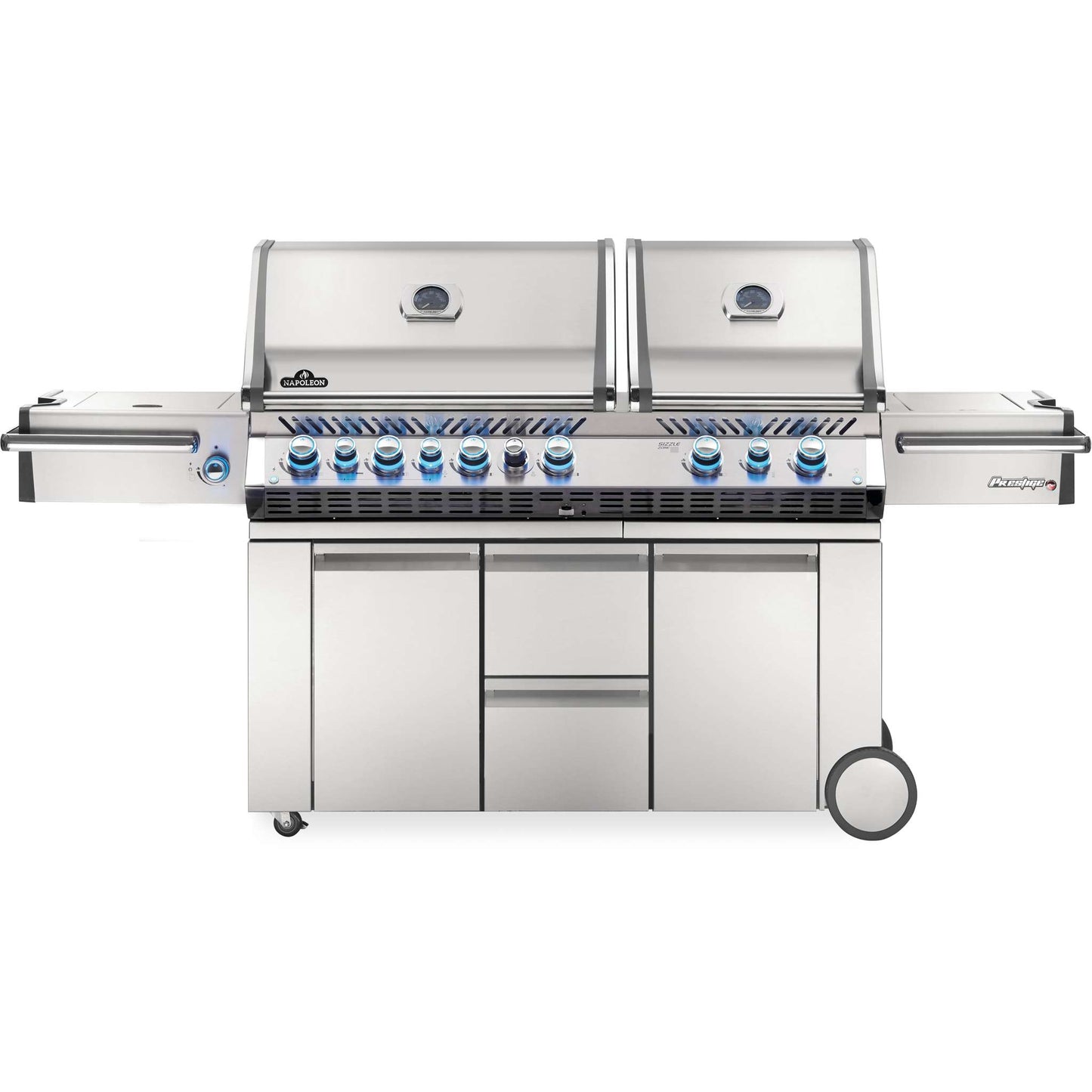 Prestige Pro 825 RSIB Gas Grill, Power Side Burner, Infrared Rear & Bottom Burners in Stainless Steel