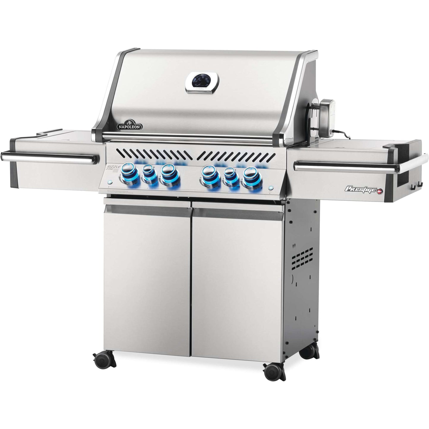 Prestige 500 RSIB Gas Grill with Infrared Side and Rear Burners in Stainless Steel