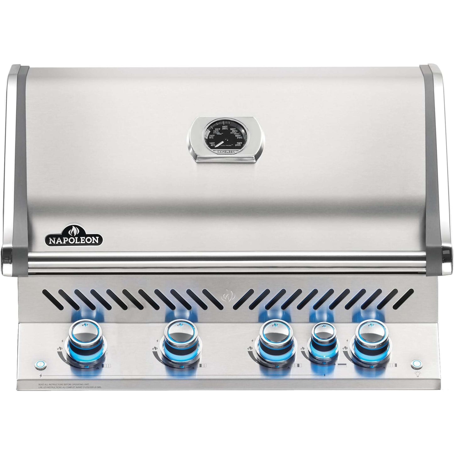 BI Prestige Pro 500 RSIB Built In Gas Grill Head with Infrared Rear Burner in Stainless Steel