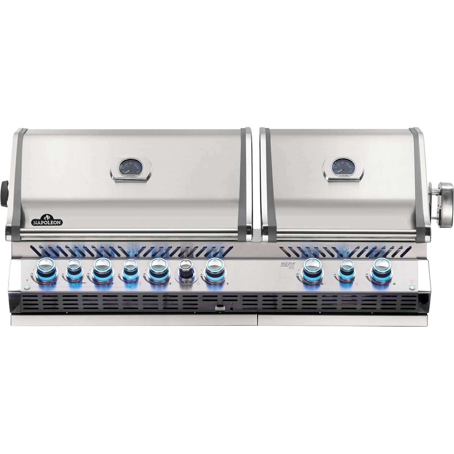 BI Prestige Pro 825 RSIB Built In Gas Grill Head with Infrared Bottom and Rear Burner in Stainless Steel