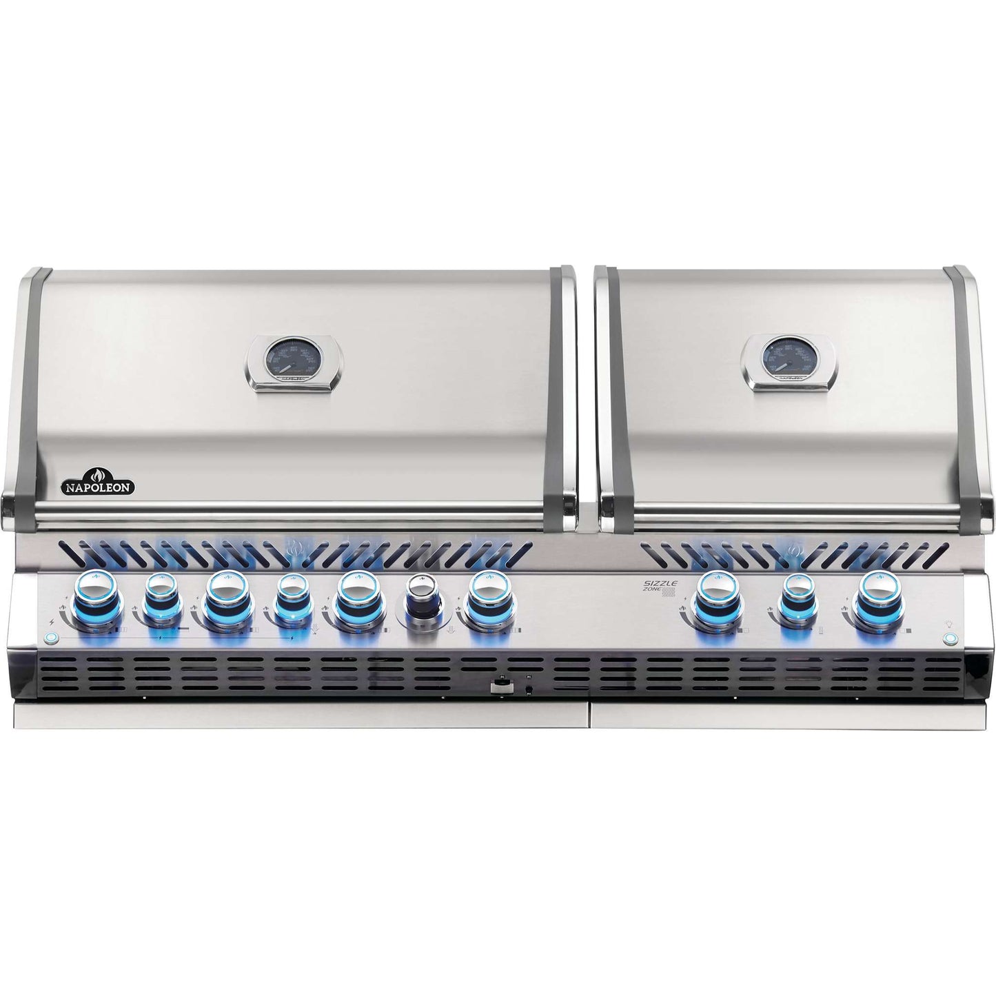 BI Prestige Pro 825 RSIB Built In Gas Grill Head with Infrared Bottom and Rear Burner in Stainless Steel