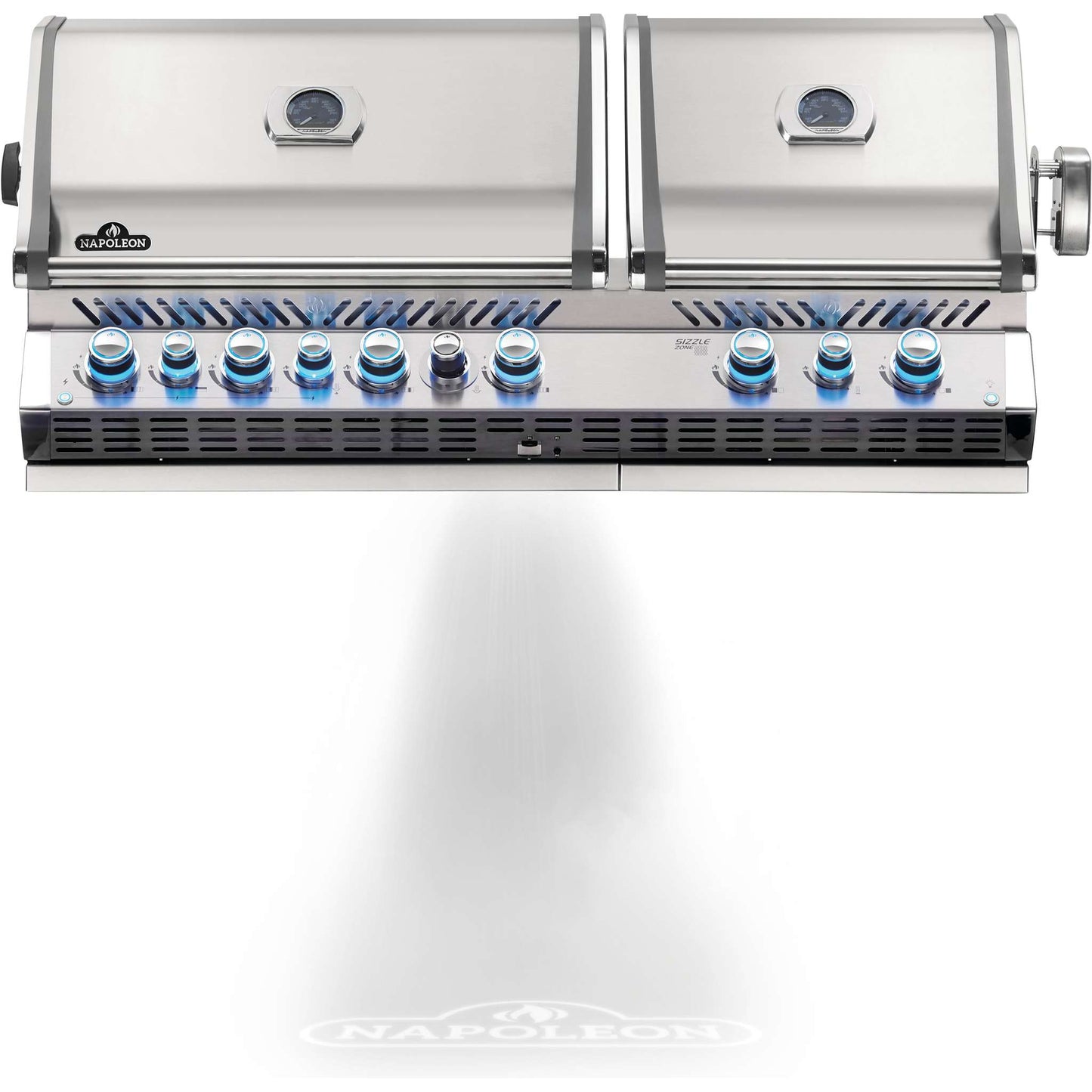 BI Prestige Pro 825 RSIB Built In Gas Grill Head with Infrared Bottom and Rear Burner in Stainless Steel