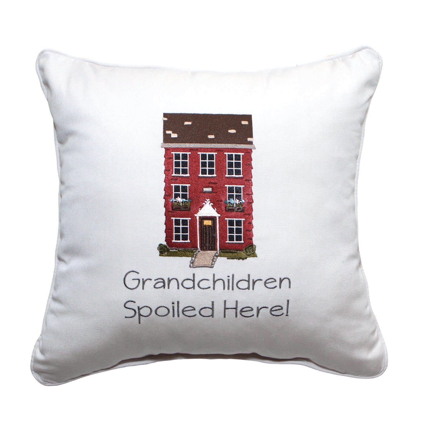 Peak Season 18 x 18 Grandchildren Are Spoiled Here Embroidery - Canvas Canvas