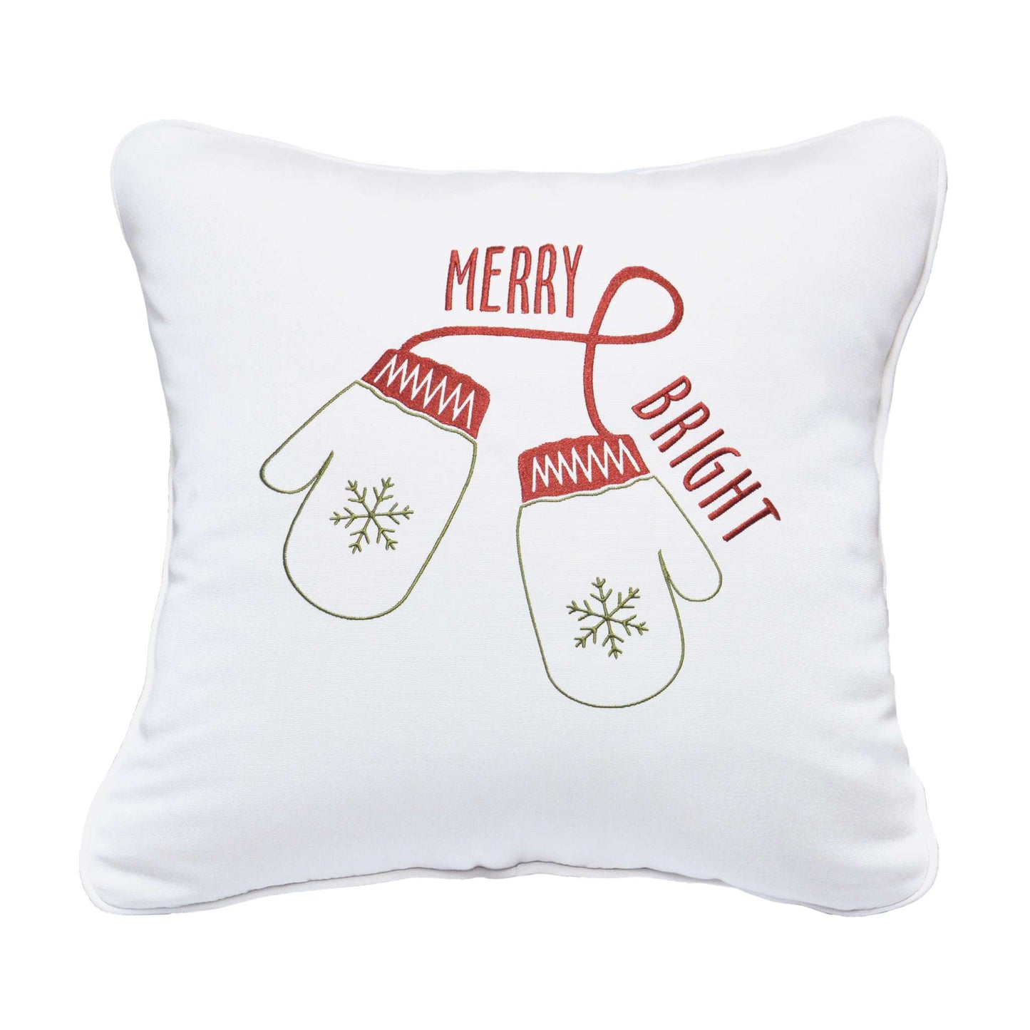 Peak Season 18 x 18 Merry & Bright Mittens Embroidery - Canvas Canvas