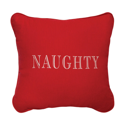 Peak Season 18 x 18 Naughty-Nice Embroidery - Spectrum Cherry