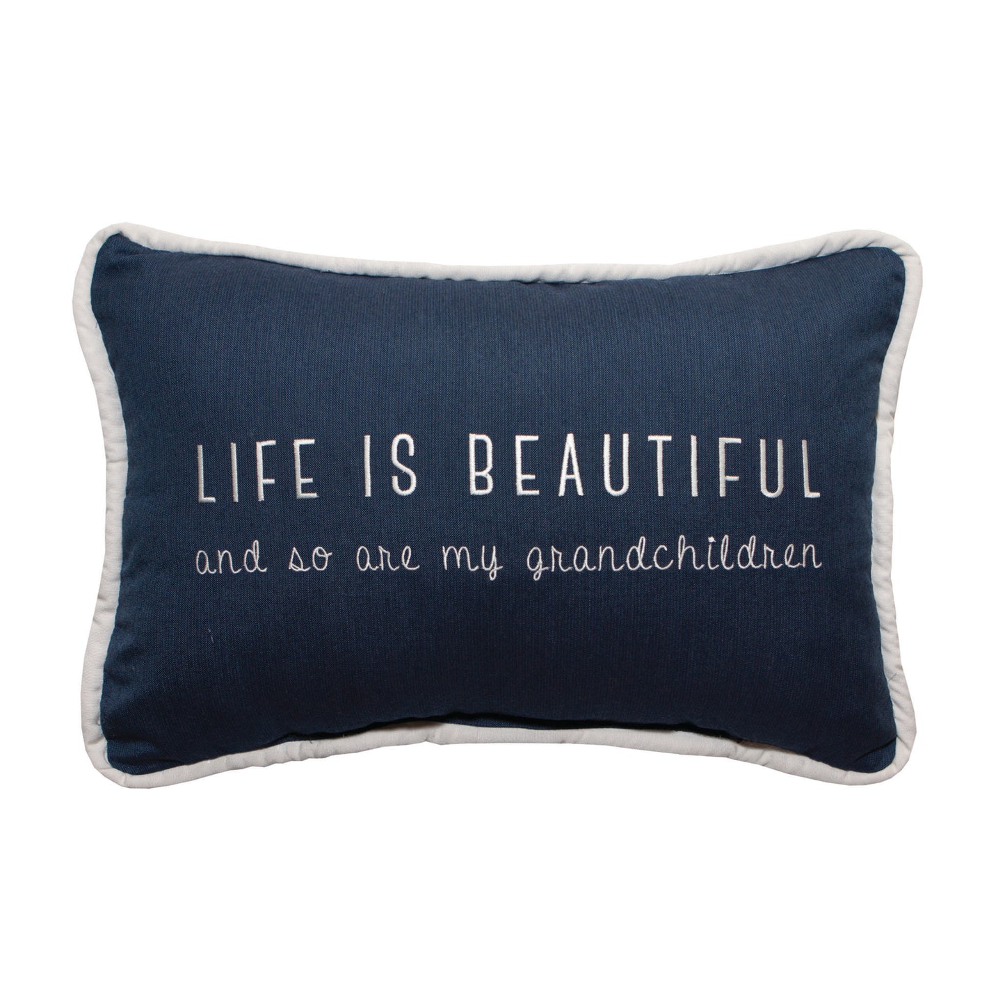 Peak Season 14 x 20 Life is Beautiful & so are Grandchildren Embroidery - Spectrum Indigo