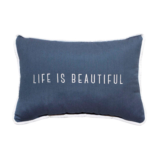 Peak Season 14 x 20 Life is Beautiful Embroidery - Spectrum Indigo