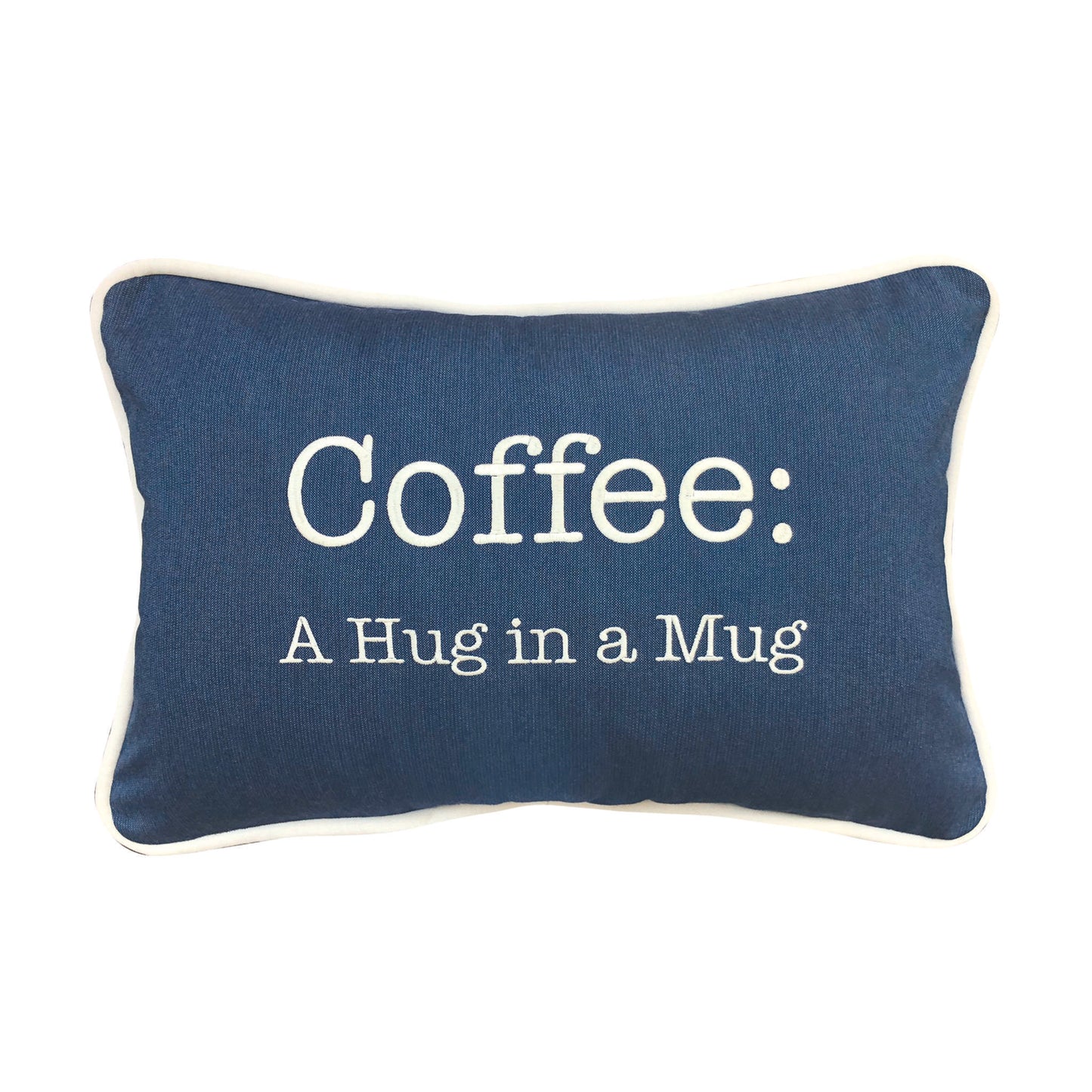 Peak Season 14 x 20 Coffee, Hug in a Mug Embroidery                 Spectrum Indigo