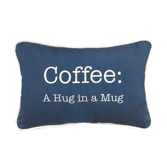 Peak Season 14 x 20 Coffee, Hug in a Mug Embroidery                 Spectrum Indigo