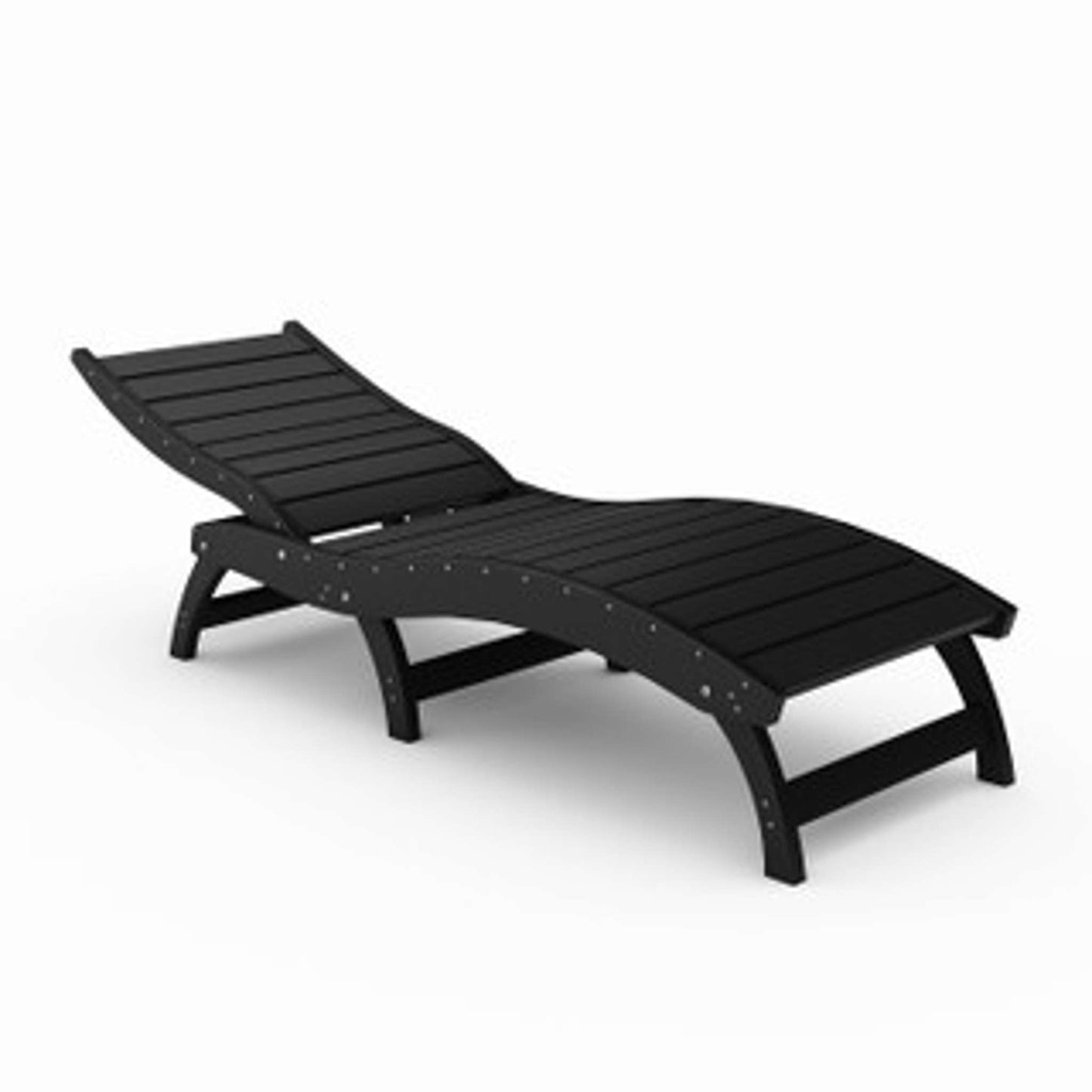 St. Simon Curved Chaise Lounge (Stackable) with Optional Cushion