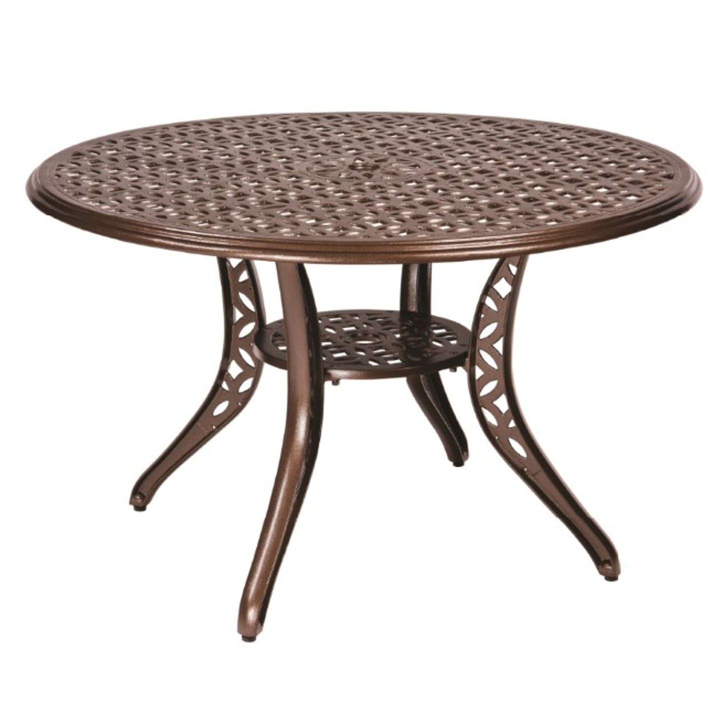 Casa Cast Aluminum 48 Inch Round Dining Umbrella Table