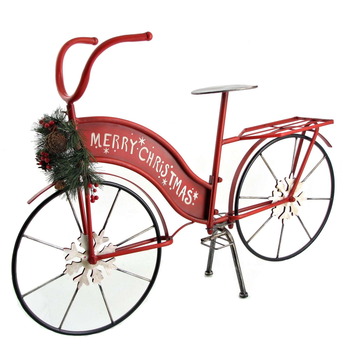 Christmas Large "Merry Christmas" Bicycle with Light-Up Wreath