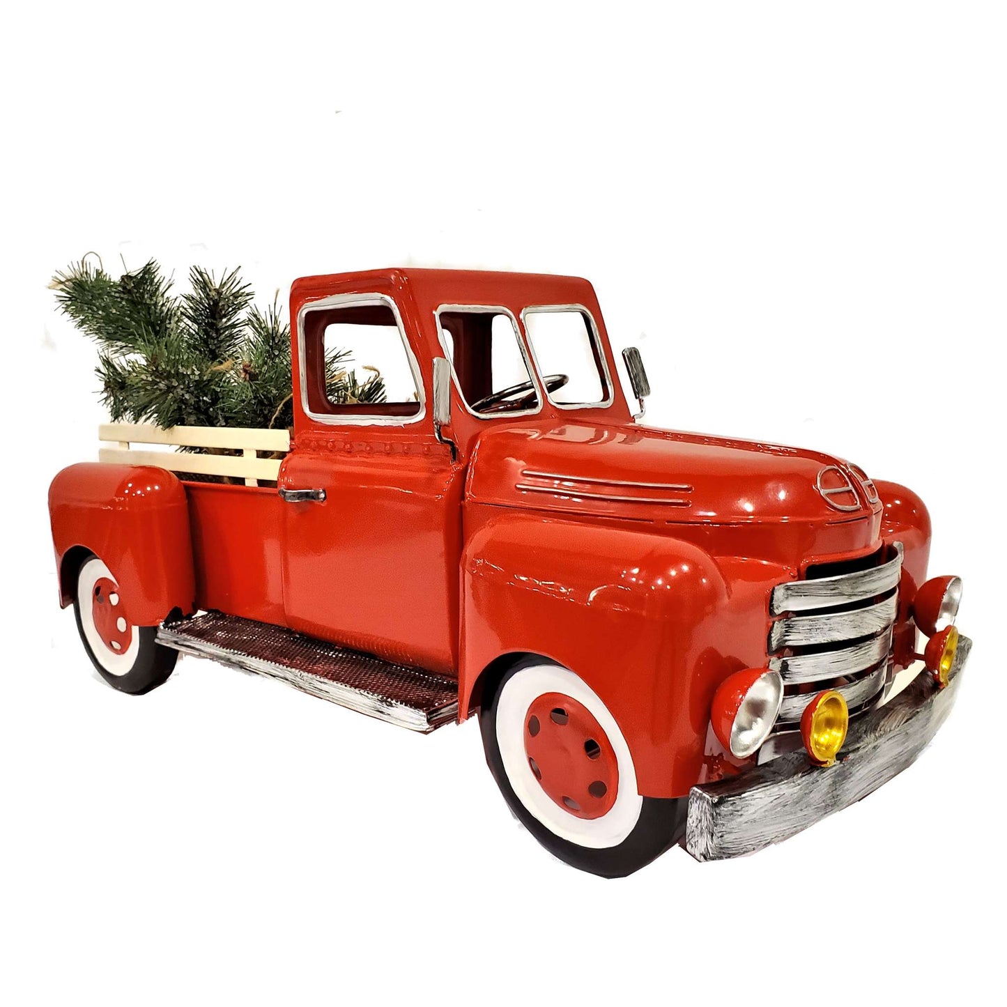 Christmas 18" Red Metal Truck Decoration