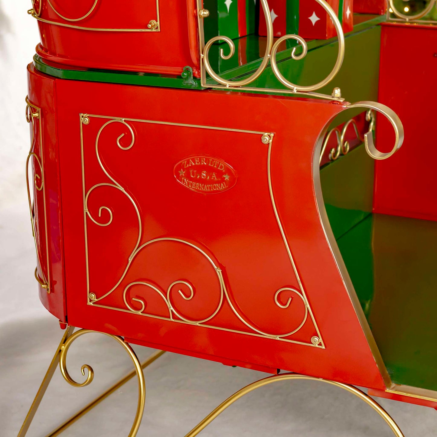 Christmas 5.5ft. Tall Elegant Metal Christmas Sleigh "The Bethlehem"