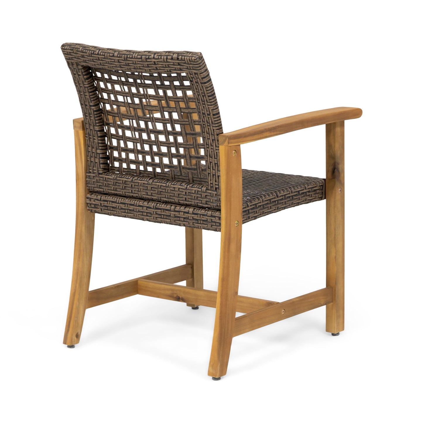 HAMPTON WOOD AND WICKER DINING CHAIR( SET OF 2 )