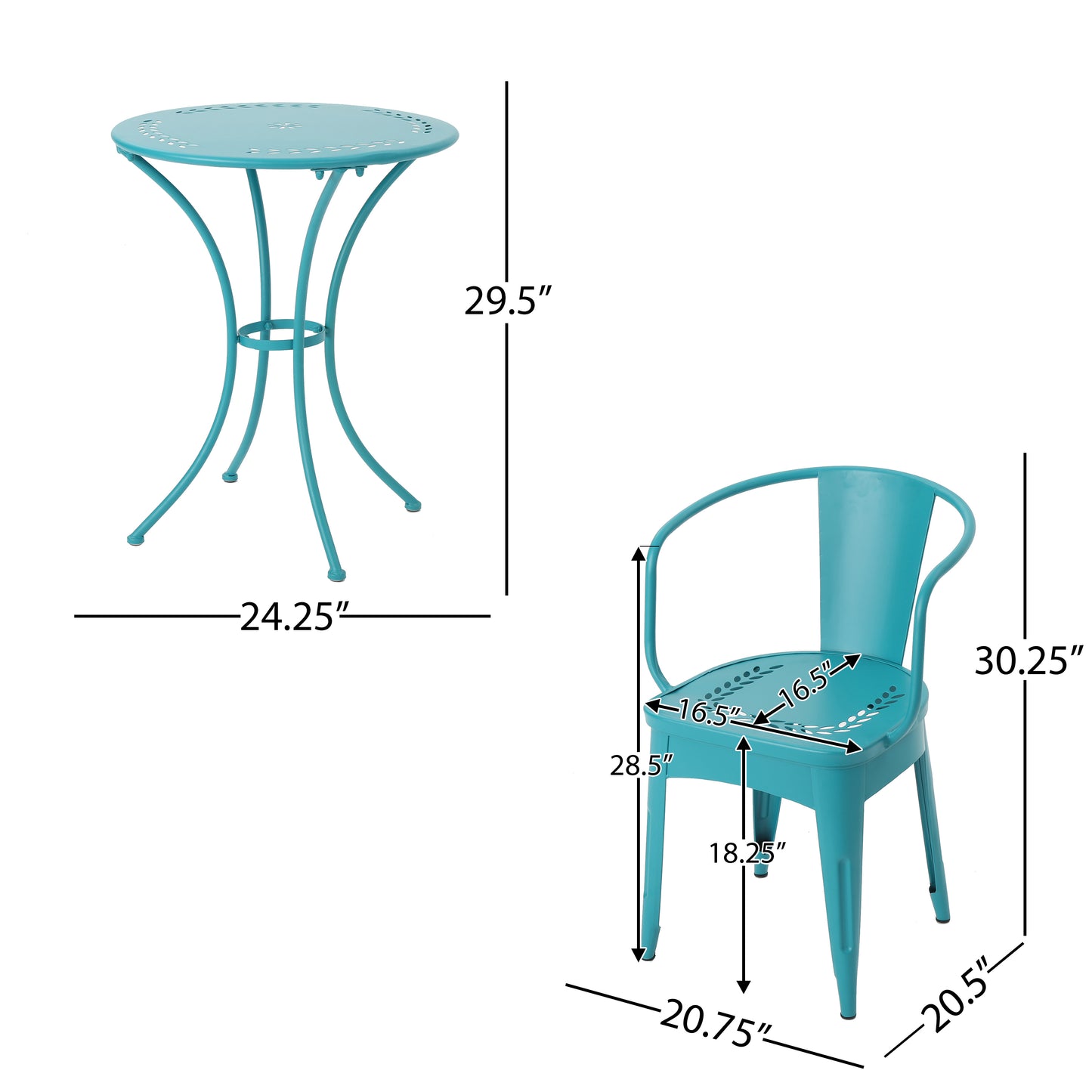 LOURDES 3 PC KD METAL SET