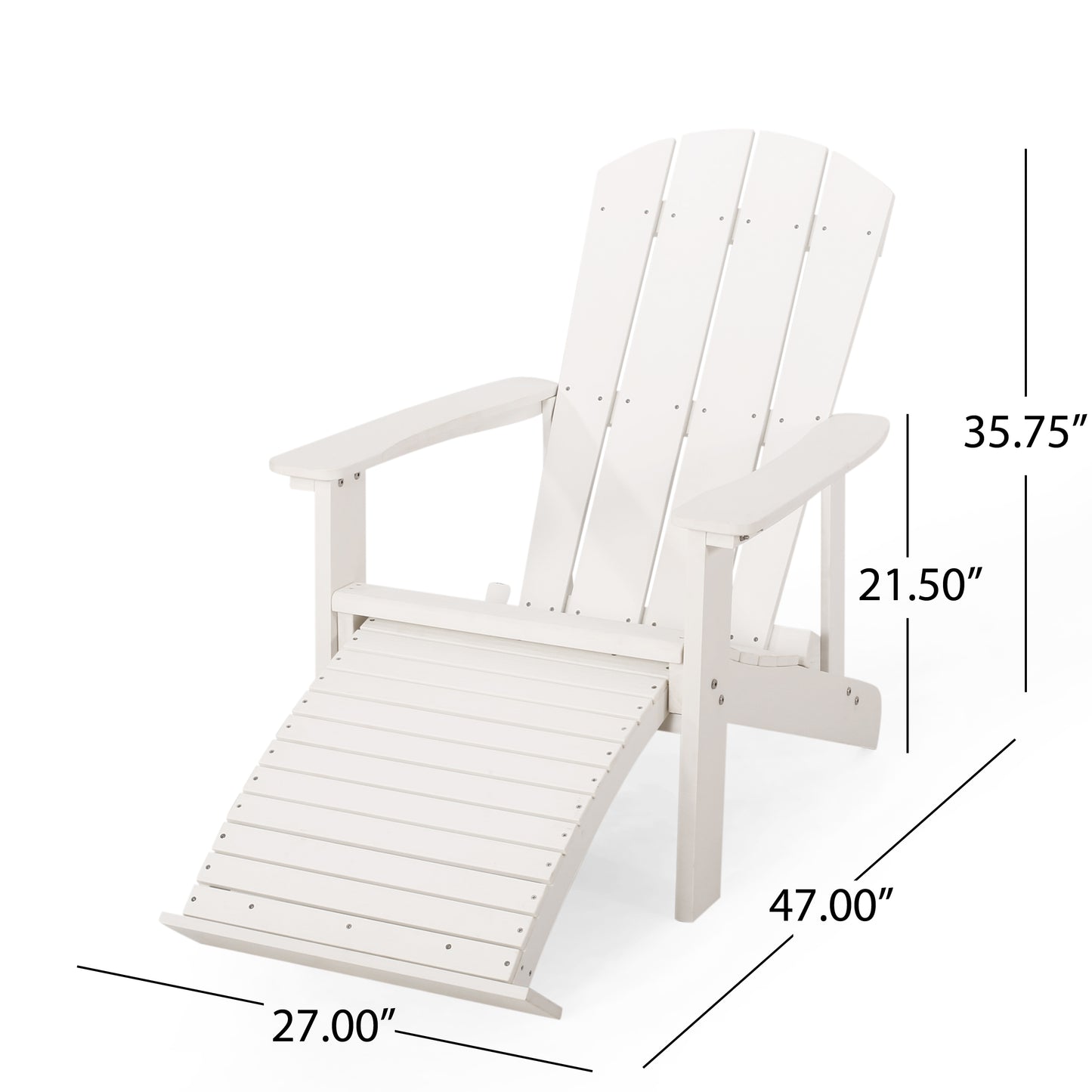 HUNTER ADIRONDACK CHAIR WITH HIDEAWAY OTTOMAN