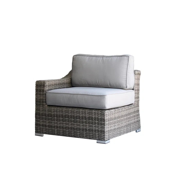 Stylish Fully Assembled 4-Person Wicker Sofa Seating Group with Plush Cushions – Perfect for Outdoor Gatherings