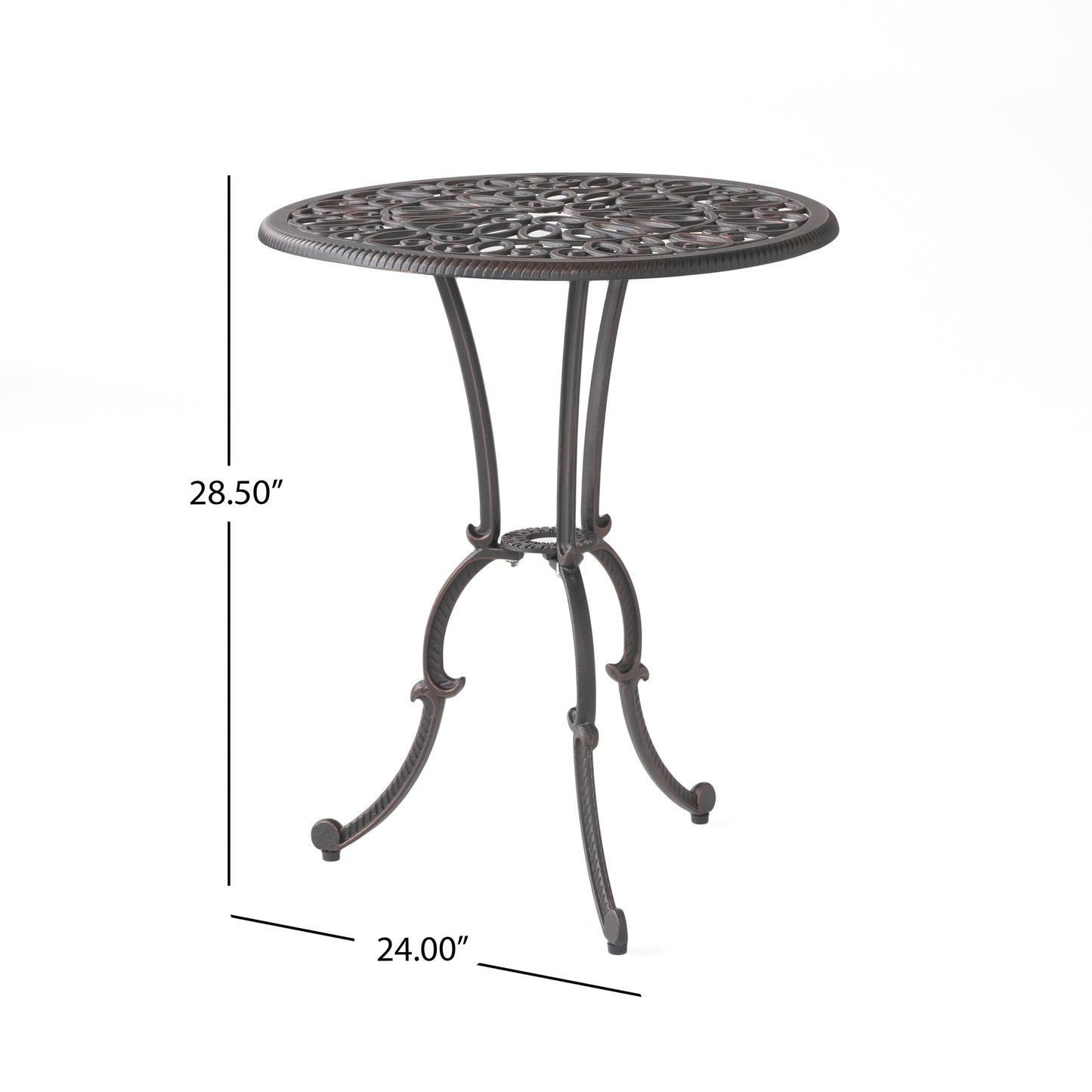 CHARLESTON 3PC CAST BISTRO SET