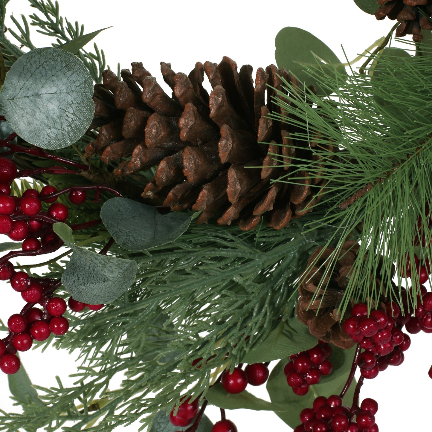 22" BERRY/EUCALYPTUS/PINECONE WREATH