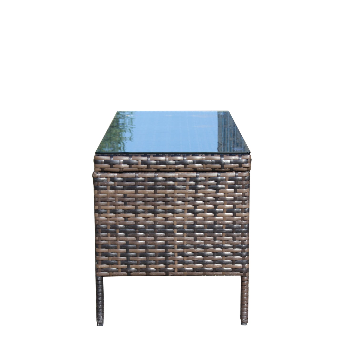 Outdoor patio Furniture 1 Coffee Table with clear tempered glass