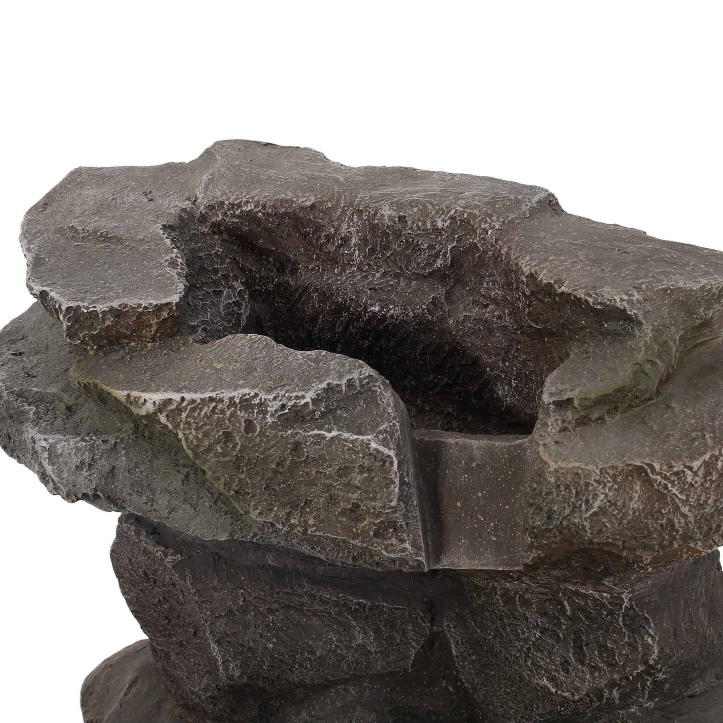 APACHE 4 TIER FOUNTAIN, Candler Outdoor Fountain, Stone Gray, No Assembly Required