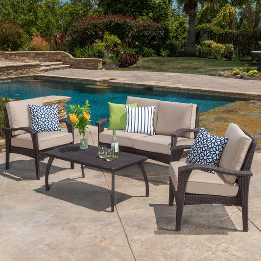 HONOLULU 4PC PE WICKER SET (KD)