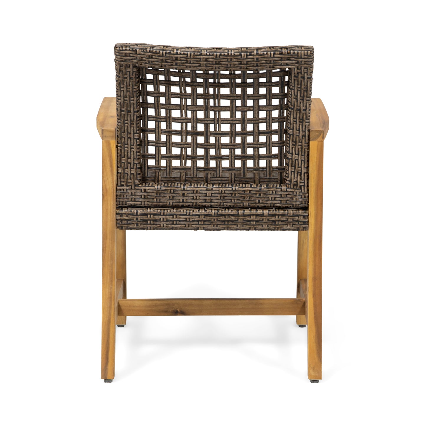 HAMPTON WOOD AND WICKER DINING CHAIR( SET OF 2 )