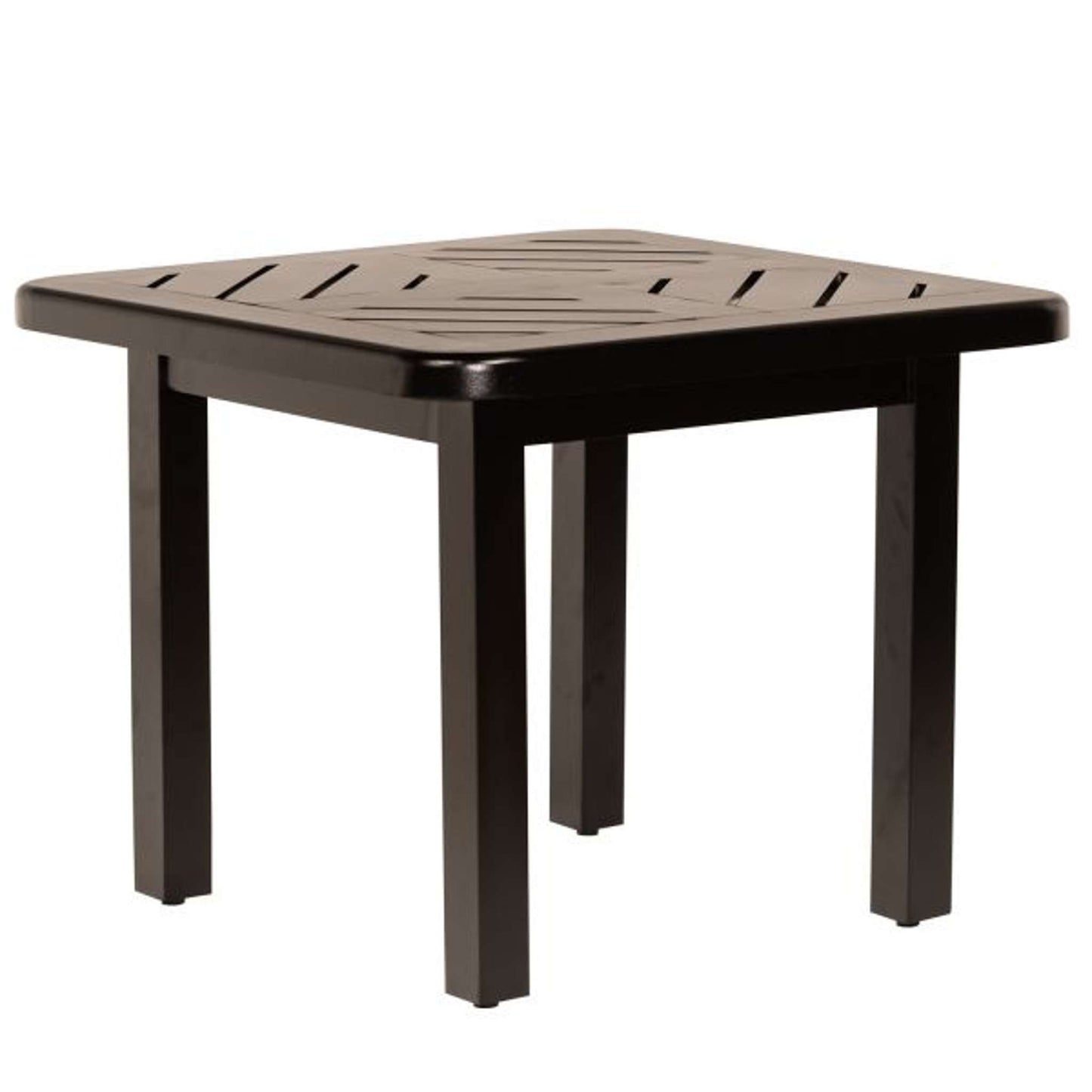 Trinidad 27 Inch Aluminum F-Top Square End Table