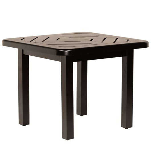 Trinidad 27 Inch Aluminum F-Top Square End Table