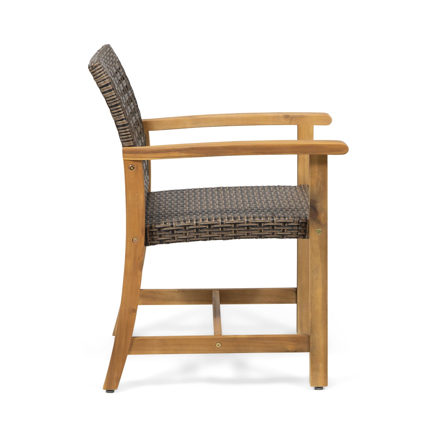 HAMPTON WOOD AND WICKER DINING CHAIR( SET OF 2 )