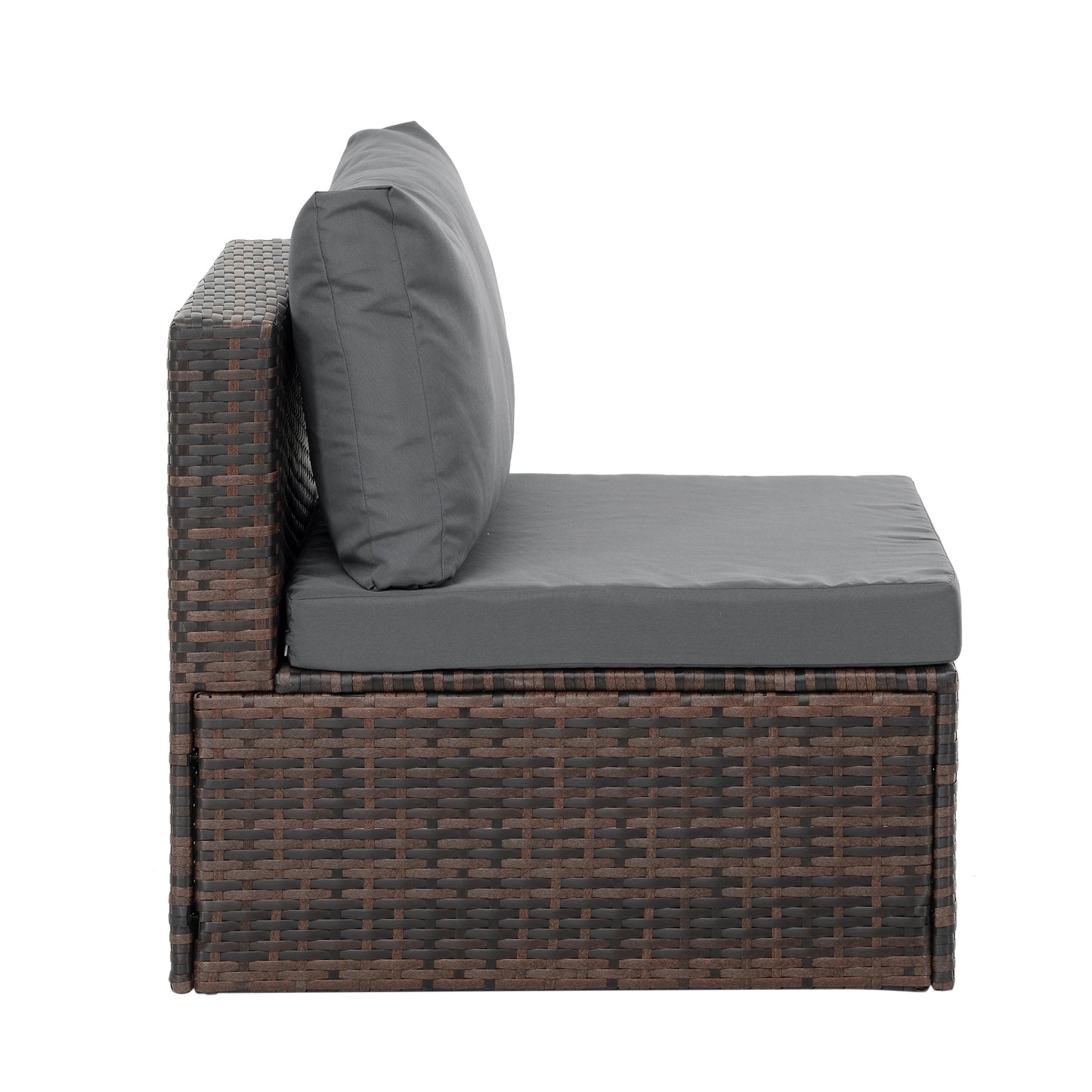 Patio Furniture, Outdoor Furniture, Seasonal PE Wicker Furniture, 5 Set Wicker Furniture With Tempered Glass Coffee Table