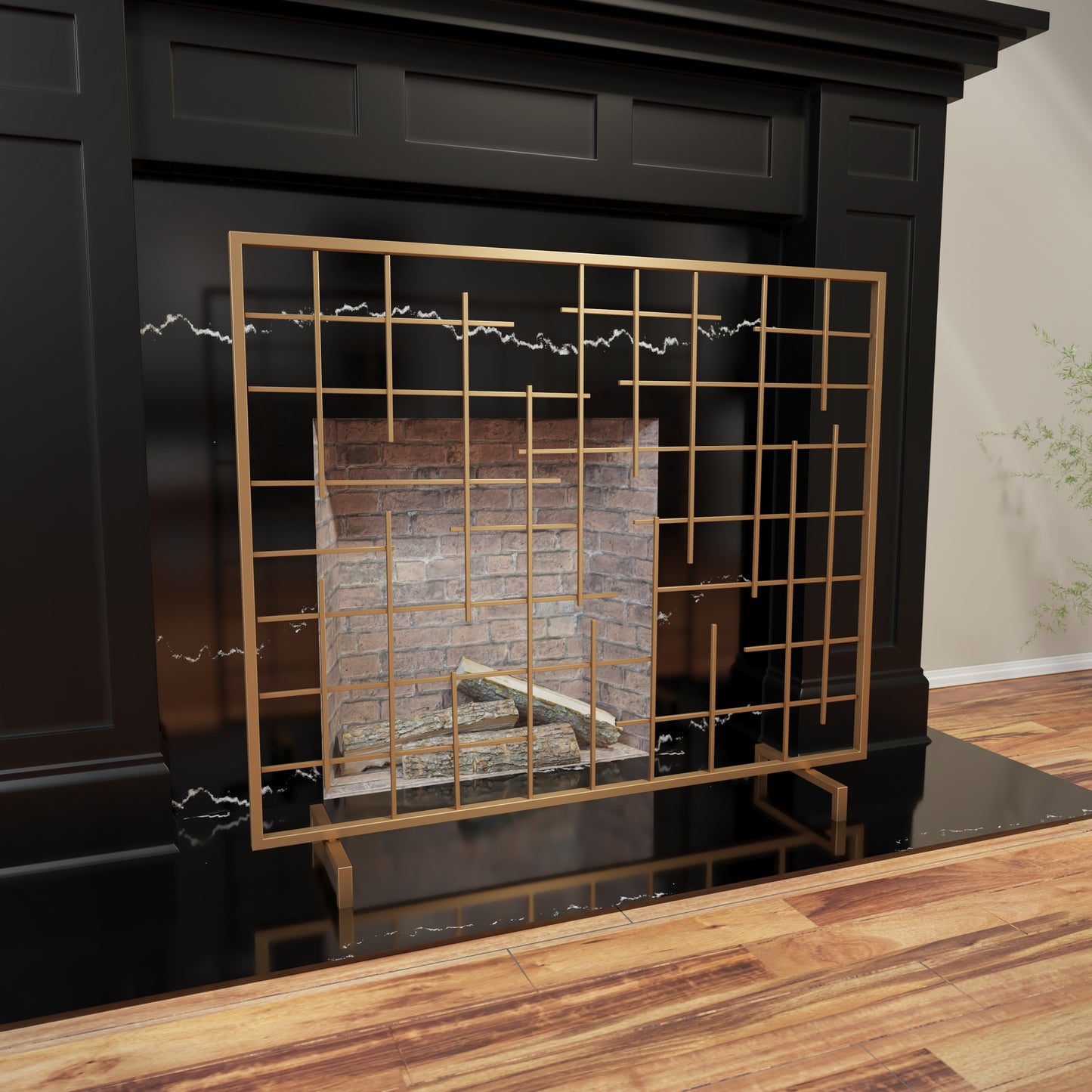 Glanlon Contemporary Fireplace Screen