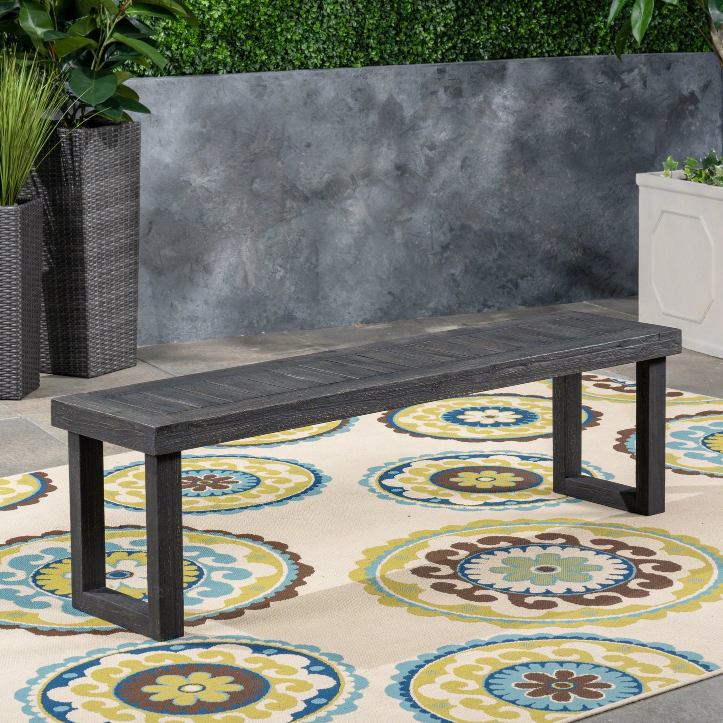 NESTOR BENCH, DARK GREY