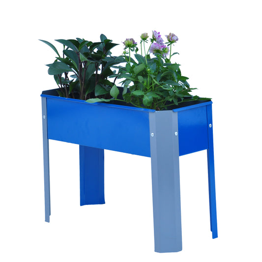 Elevated garden bed, metal elevated outdoor flowerpot box, suitable for backyard and terrace, large flowerpot, suitable for vegetable and flower