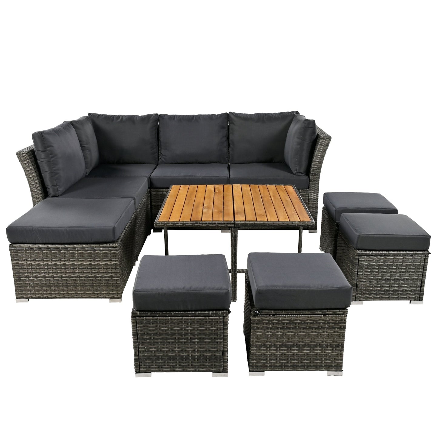 Patio Furniture Set, 10 Piece Outdoor Conversation Set, CoffeeTable