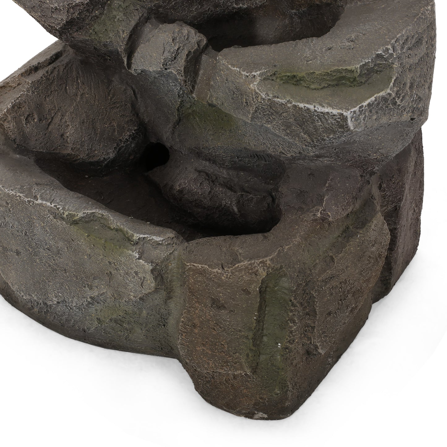 APACHE 4 TIER FOUNTAIN, Candler Outdoor Fountain, Stone Gray, No Assembly Required