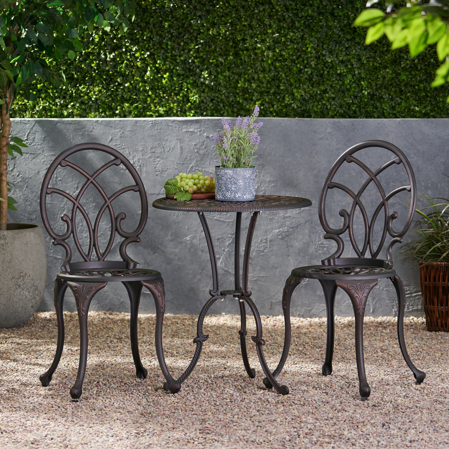 CHARLESTON 3PC CAST BISTRO SET