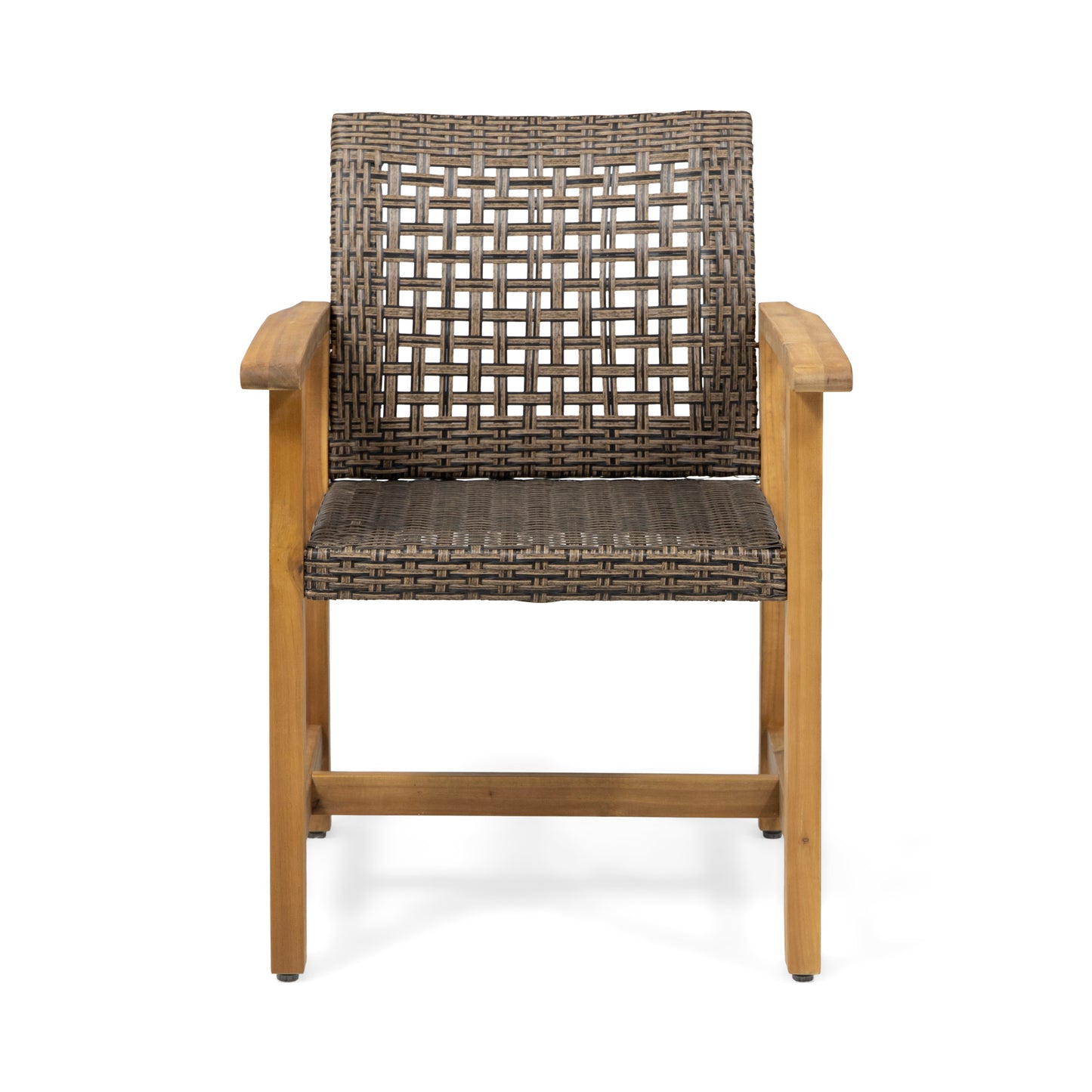 HAMPTON WOOD AND WICKER DINING CHAIR( SET OF 2 )